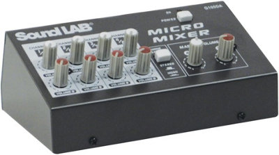 Soundlab 4 Channel Stereo Microphone Mixer from B&Q