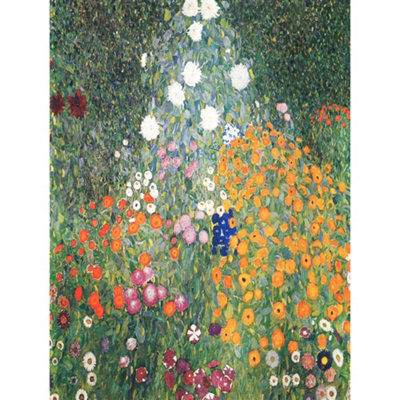 Artery8 Unframed Wall Art Gustav Klimt Flower Garden 1907 Old Master Painting12X16 Inch from B&Q
