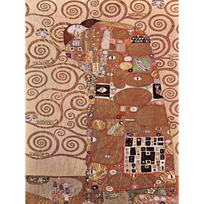 Artery8 Unframed Wall Art Gustav Klimt Klimt Embrace Old Master Painting12X16 Inch from B&Q