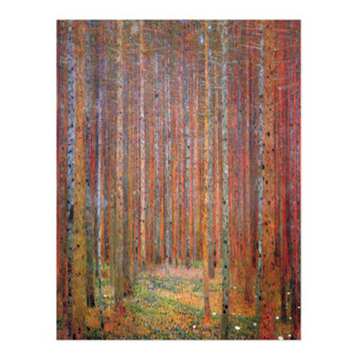 Artery8 Unframed Wall Art Gustav Klimt Tannenwald I Old Master Painting12X16 Inch from B&Q