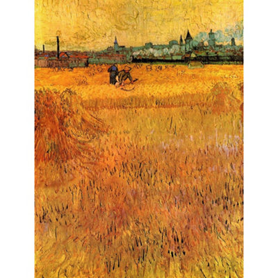 Artery8 Unframed Wall Art Vincent Van Gogh Arles View From Wheat Fields 1888 Old Painting12X16 Inch from B&Q
