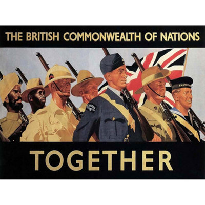 Artery8 Unframed Wall Art War British Commonwealth Empire Ww2 Soldier Military Uk Vintage12X16 Inch from B&Q