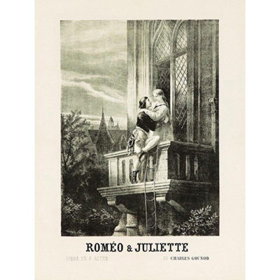 Wee Blue Coo Unframed Wall Art Advert Theatre Stage Play Shakespeare Romeo Juliet France12X16 Inch from B&Q