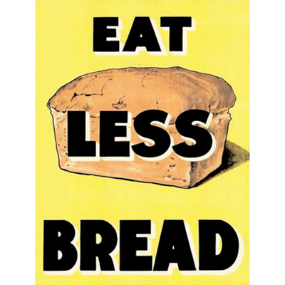 B&Q -  Unframed Wall Art War Wwii Uk Eat Less Bread Loaf Ration Food12X16 Inch