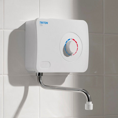 Triton White T30i 3Kw 240V Over Sink Electric Hand Wash Water Heater Unit Spout Size 3
