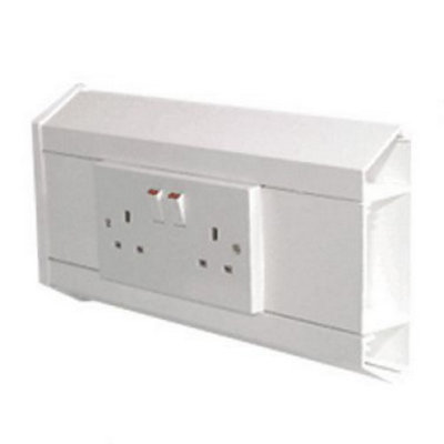Generic 170 X 50mm Stop End To Suit Fdt1 ProfileDado Trunking from B&Q