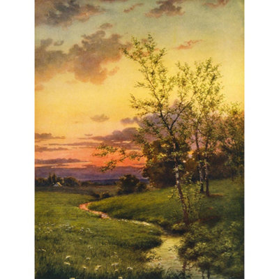 Artery8 Unframed Wall Art Paintings Landscape Sunset Countryside Tree12X16 Inch
