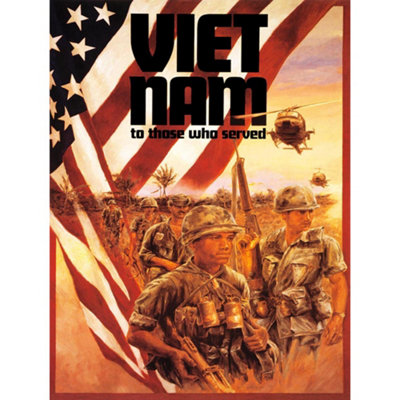 Artery8 Unframed Wall Art Paintings Portrait Vietnam War Veteran Flag Soldier Gun Military12X16 Inch from B&Q