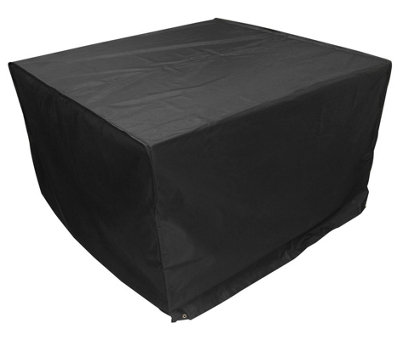 Woodside Heavy Duty Waterproof Garden Rattan Cube Set Cover Black 120X120X74Cm from B&Q