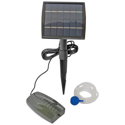 B&Q -  1 Air Stone Aerator Pond Water Oxygenator Solar Powered Oxygen Pump