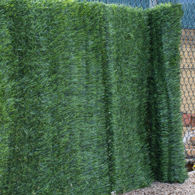 Woodside 1.5M X 3M Artificial Faux Conifer Garden Fence/wall Privacy Screening Hedge from B&Q
