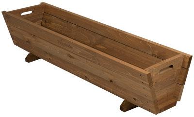 Woodside Wooden Garden Planter Plant/flower Trough Container BoxMedium from B&Q
