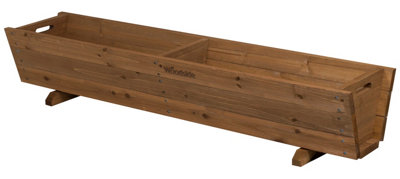 Woodside Wooden Garden Planter Plant/flower Trough Container BoxLarge from B&Q