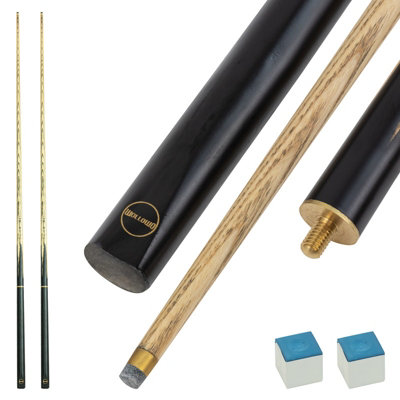 2 X Wollowo 57 Inch White Ash Wood Snooker/pool Cues from B&Q