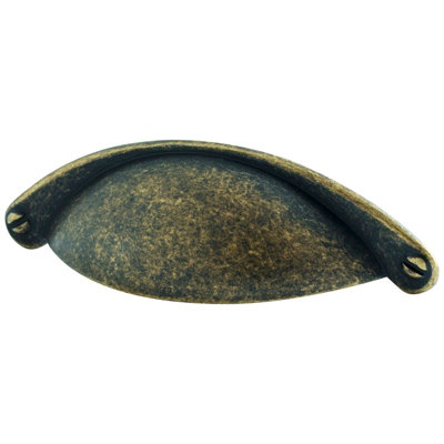 Hausen Shell Handle - Antique Brass