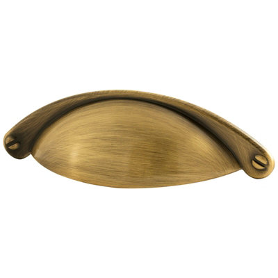 Hausen Shell Handle - Antique Burnished Brass