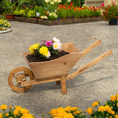 Woodside Wooden Ornamental Garden Plant/flower Wheel Barrow Planter from B&Q