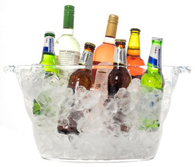 B&Q -  Large 12L Acrylic Ice Bucket Champagne Wine Drinks Cooler