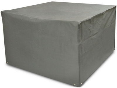 Woodside Heavy Duty Waterproof Garden Rattan Cube Set Cover Grey 135X135X74Cm from B&Q