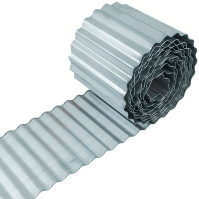 Woodside Galvanised Corrugated Steel Lawn/path Border Edging Flexible Fence Roll from B&Q
