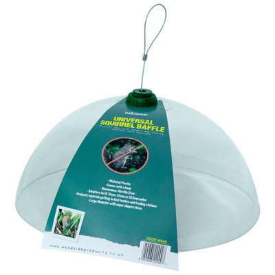 Woodside Plastic Universal Squirrel Baffle Dome With HookBird Feed Guard from B&Q