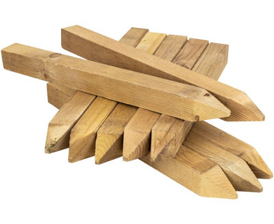 Woodside 12Inch (300mm) Square Wooden Pressure Treated Fencing Stakes (Pack Of 20) from B&Q
