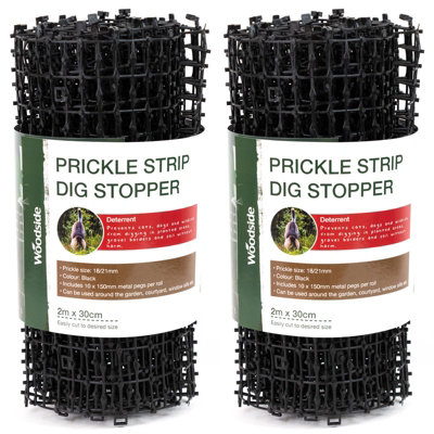 Woodside Prickle Strip Dig Stopper Anti Dog & Cat Scat Mat, Garden Animal Scarer - Image 2