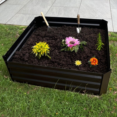 Woodside Raised Garden Planter Steel Grow Bed For Plants/veg/herbs 300L Planting Box from B&Q