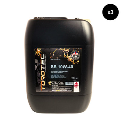 Aztec Oils Torotec 10W-40 Acea A3 B4 Api Sn Cf Mercedes 229.1 229.3 Vw2X20L Engine Oil from B&Q