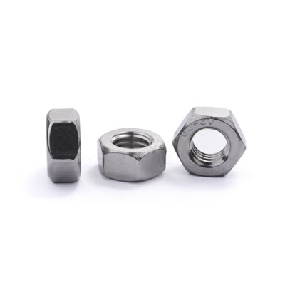 Simfix Hex Nut Din 934 A2 Stainless Steel (M10)Pack Of 100 Hexagon Nuts from B&Q