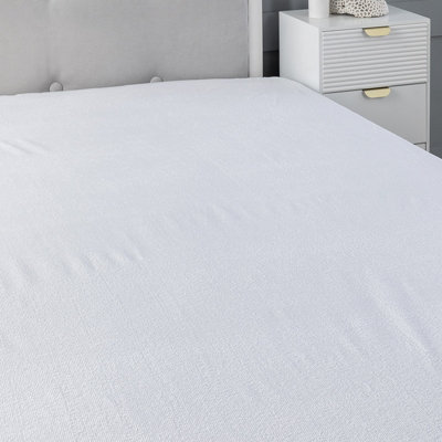 12Inch Deep Waterproof Terry Towel Mattress Protector Soft Touch Non Noisy Fitted Sheet