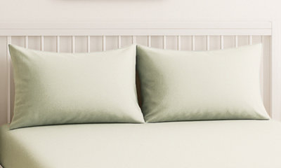 Luxury 200Tc Housewife Pillowcase Pair Soft Feel Cream from B&Q