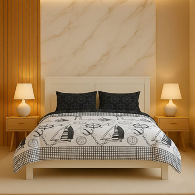 Pirate Duvet Cover Set Adventure Themed Bedding With Pillowcases Black from B&Q
