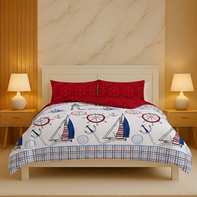 Pirate Duvet Cover Set Adventure Themed Bedding With Pillowcases Red from B&Q