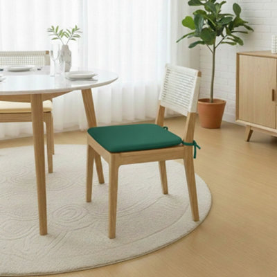 Foam Seat Pad With Ties Comfortable Chair Cushion For DiningKitchen Garden Seating Green from B&Q