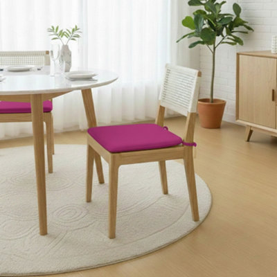 Foam Seat Pad With Ties Comfortable Chair Cushion For DiningKitchen Garden Seating Purple from B&Q