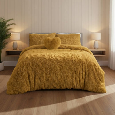 Super Fluffy Duvet Cover Ultra SoftCloud-Like Comfort Snug Sleep Yellow from B&Q