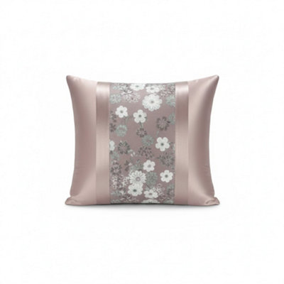 Embroidery Duvet Cover Set Luxury Bedding With Matching Pillowcases Pink from B&Q