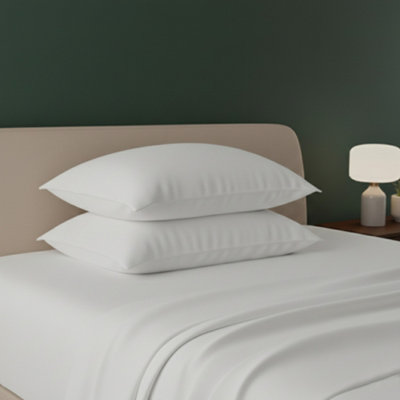  - Flannelette Pillowcases Soft Brushed Pillow Covers Warmth And Comfort White