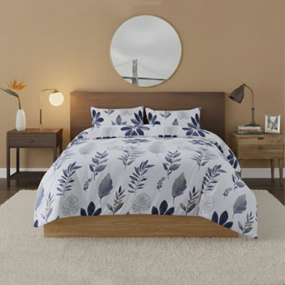 Leaf Complete Bedding Set Duvet Cover Set Pillowcase Fitted Sheet Multi from B&Q