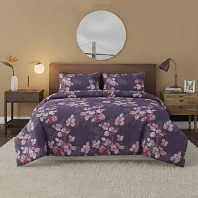 Bloomy Complete Bedding Set Duvet Cover Set Pillowcase Fitted Sheet Multi from B&Q