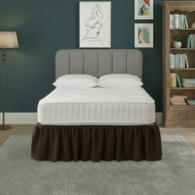  - Base Valance Polycotton Sheet For Divan Beds Easy Care Bed Base Cover Brown