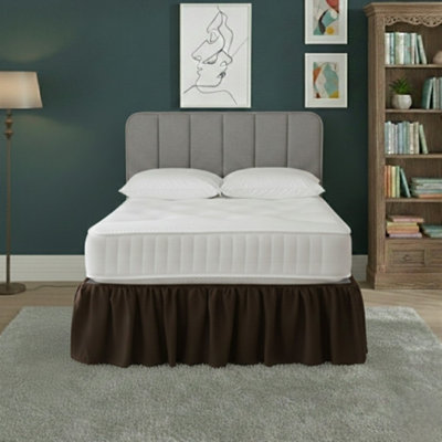 Base Valance Polycotton Sheet For Divan Beds Easy Care Bed Base Cover Brown from B&Q