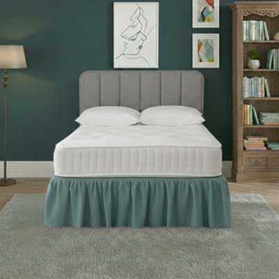 Base Valance Polycotton Sheet For Divan Beds Easy Care Bed Base Cover Duck Egg Blue from B&Q