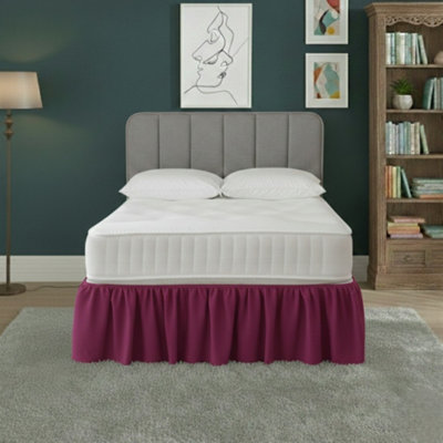 Base Valance Polycotton Sheet For Divan Beds Easy Care Bed Base Cover Fuchsia from B&Q