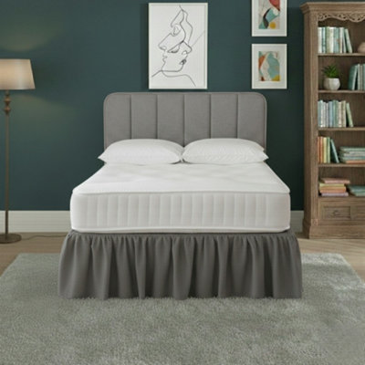 Base Valance Polycotton Sheet For Divan Beds Easy Care Bed Base Cover Grey from B&Q