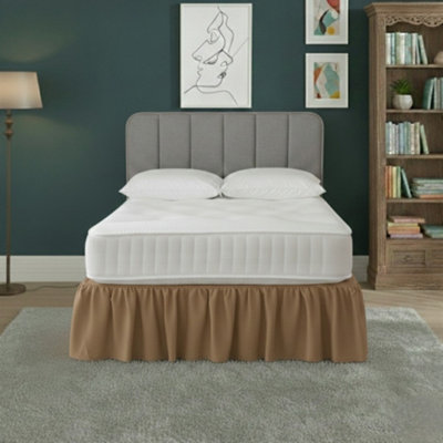  - Base Valance Polycotton Sheet For Divan Beds Easy Care Bed Base Cover Beige