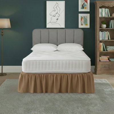 Base Valance Polycotton Sheet For Divan Beds Easy Care Bed Base Cover Beige from B&Q