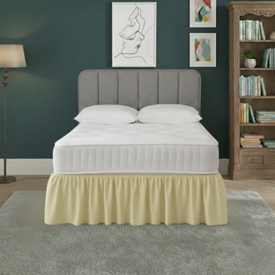 Base Valance Polycotton Sheet For Divan Beds Easy Care Bed Base Cover Lemon from B&Q