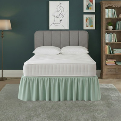 Base Valance Polycotton Sheet For Divan Beds Easy Care Bed Base Cover Mint from B&Q